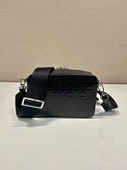 kitlife Prada Brique brushed leather bag with triangle motif - 19 x12x 5cm - 4