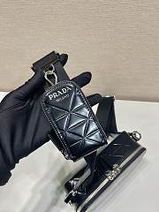 kitlife Prada Brique brushed leather bag with triangle motif - 19 x12x 5cm - 6