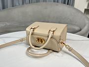 Kitlife Dior MEDIUM BOSTON BAG Box Calfskin Beige - 19 x 15 x 15 cm - 2