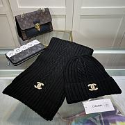 Chanel Knit Hat & Scarf Set black 2023 - 1
