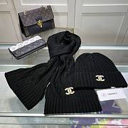 Chanel Knit Hat & Scarf Set black 2023 - 3