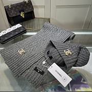 Chanel Knit Hat & Scarf Set gray 2023 - 2