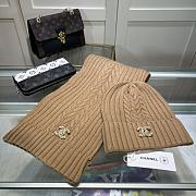 Chanel Knit Hat & Scarf Set brown 2023 - 1