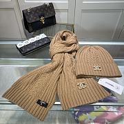 Chanel Knit Hat & Scarf Set brown 2023 - 2