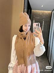 Chanel Knit Hat & Scarf Set brown 2023 - 4