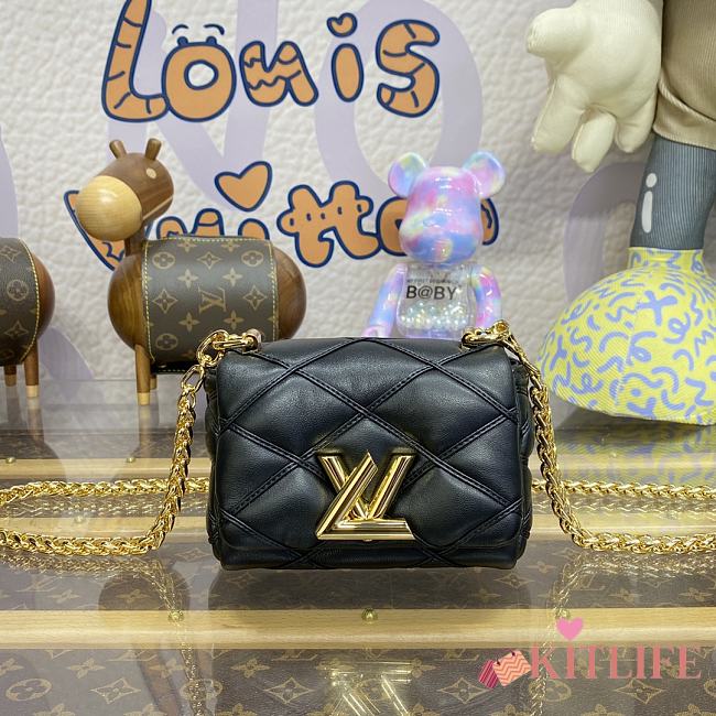 Kitlife louis vuitton GO-14 MM Twist lock Black - 15x10x6.5 cm - 1