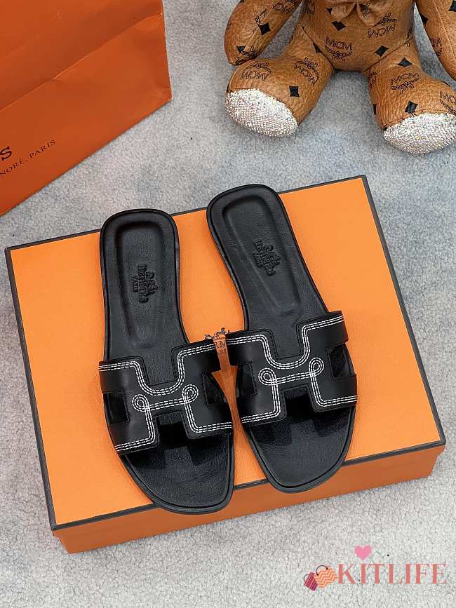 kitlife Hermes Sandal Black 2023 - 000 - 1