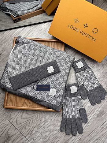 kitlife louis vuitton onn set 3 items Scart/glove/hat - 001