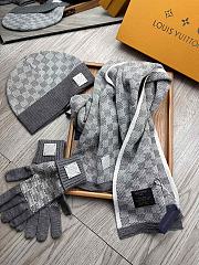 kitlife louis vuitton onn set 3 items Scart/glove/hat - 001 - 3