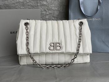 Kitlife Balenciaga medium Monaco shoulder bag White - 32.5x22x9.9 cm