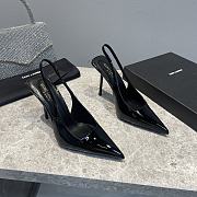 kitlife Saint Laurent Women's 105 Patent Slingback black Pump - 4.5in heel  - 2