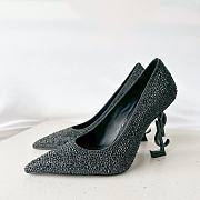 kitlife YSL Crystal Embellished Pump black  Heels 10cm - 1