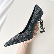 kitlife YSL Crystal Embellished Pump black  Heels 10cm - 2