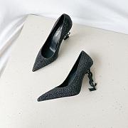 kitlife YSL Crystal Embellished Pump black  Heels 10cm - 3