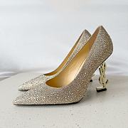 kitlife YSL Crystal Embellished Pump Heels 10cm - 1