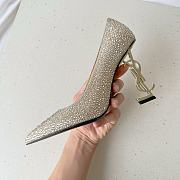kitlife YSL Crystal Embellished Pump Heels 10cm - 4