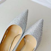 kitlife YSL Crystal Embellished Pump white Heels 10cm - 6