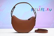 Kitlife Prada Leather Shoulder Bag Brown - 22.5 x 18.5 x 6.5 cm - 5