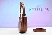 Kitlife Prada Leather Shoulder Bag Brown - 22.5 x 18.5 x 6.5 cm - 3