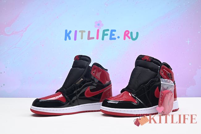 kitlife Nike Jordan Air Jordan1 High Patent Bred Sneaker  - 1