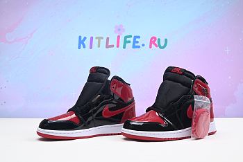 kitlife Nike Jordan Air Jordan1 High Patent Bred Sneaker 