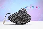 KITLIFE DIOR SADDLE BAG WITH STRAP Blue Dior Oblique Jacquard - 25.5 x 20 x 6.5 cm - 4