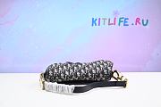 KITLIFE DIOR SADDLE BAG WITH STRAP Blue Dior Oblique Jacquard - 25.5 x 20 x 6.5 cm - 3