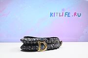 KITLIFE DIOR SADDLE BAG WITH STRAP Blue Dior Oblique Jacquard - 25.5 x 20 x 6.5 cm - 2