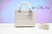 Kitlife Lady Dior white bag light gold buckle - 24x20x11cm - 1