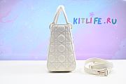 Kitlife Lady Dior white bag light gold buckle - 24x20x11cm - 6