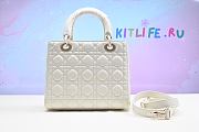 Kitlife Lady Dior white bag light gold buckle - 24x20x11cm - 4