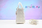 Kitlife Lady Dior white bag light gold buckle - 24x20x11cm - 3