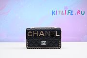 Kitlife Chanel Classic Flap Bag Letters Sheepskin Black – 23x14x7cm - 1