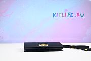 Kitlife Celine Triomphe Shoulder Bag In Shiny Calfskin Black – 26 cm - 5