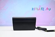 Kitlife Celine Triomphe Shoulder Bag In Shiny Calfskin Black – 26 cm - 3