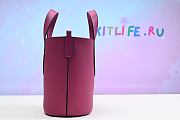 Kitlife Hermes Vegetable Basket Swift Leather Bag Pink 18cm - 4