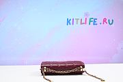 kitlife Chanel Mini Flap Bag Calfskin & Gold-Tone Metal Burgundy - 12x19x8 cm - 4