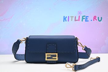 kitlife Fendi Baguette Blue Selleria bag - 27x15x6 cm