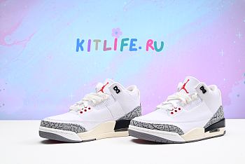 KITLIFE NIKE AIR JORDAN 3 WHITE SNEAKER 