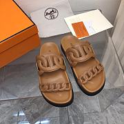 Kitlife Hermès Extra Techno Sandal Naturel Calfskin brown - 1