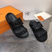 Kitlife Hermès Extra Techno Sandal Naturel Calfskin black - 5