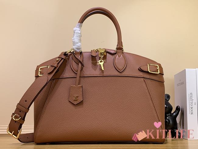 kitlife louis vuitton Lock It MM Taurillon brown bag - M22925 - 36x29x15 cm - 1