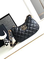 kitlife chanel hobo bag black - 23.5x5x13.5 cm - 1