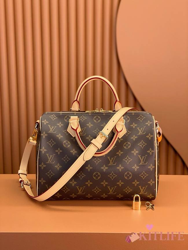 kitlife louis vuitton speedy brown bag- M41112 - 30x21x17 cm - 1