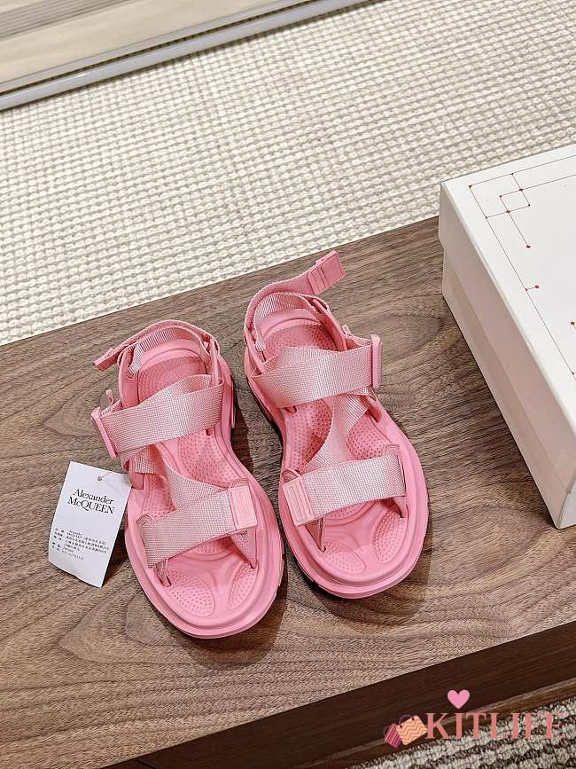 kitlife ALEXANDER MCQUEEN Pink Tread Sandals - 1
