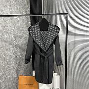 kitlife Louis Vuitton Belted Short Wrap Pea Coat Gray  - 00 - 1