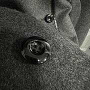 kitlife Louis Vuitton Belted Short Wrap Pea Coat Gray  - 00 - 3