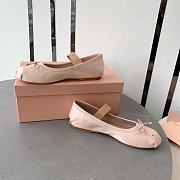 Kitlife Miu Miu Women's Pink Ballerina Strap Flats - 6