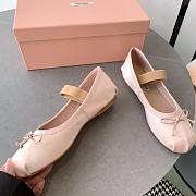 Kitlife Miu Miu Women's Pink Ballerina Strap Flats - 5