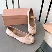 Kitlife Miu Miu Women's Pink Ballerina Strap Flats - 2
